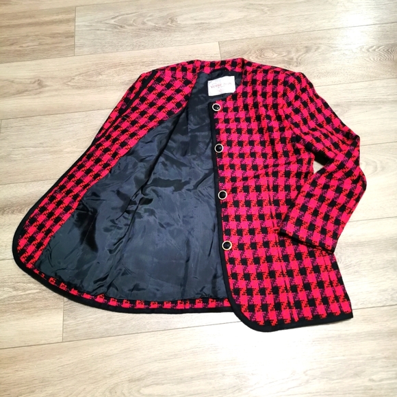 Votre Nom by Razz Blazer - Vintage Checkered Blazer - 1980's Gorgeous Blazer - Picture 3 of 7
